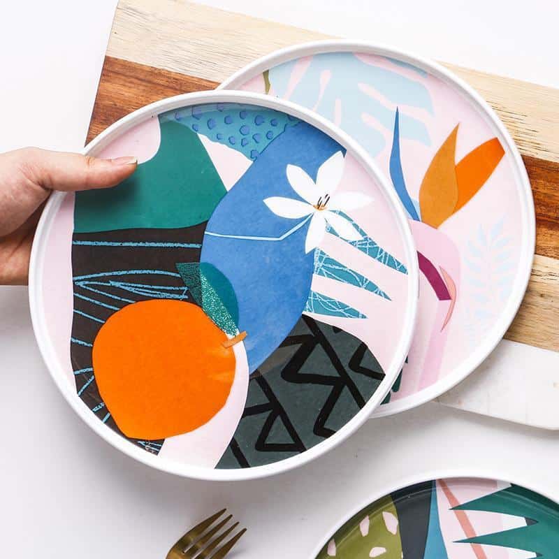 Renard Adorable Abstract Plate Plates