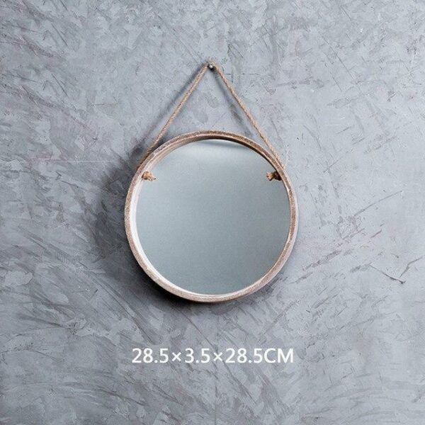 Malik Coloth Pendant Round Mirror Mirror Intesive Gray