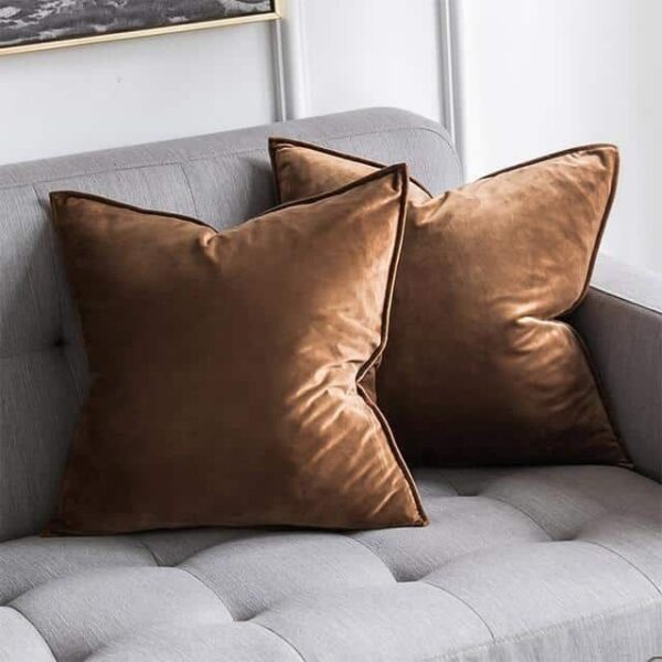 Confidence | Navy Blue | Celiné Cushion Pillow Brown / 45x45cm