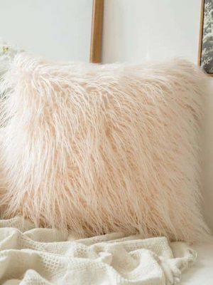 Comfy Fluffy Faux Celiné Cushion Pillow Pink / 60x60cm