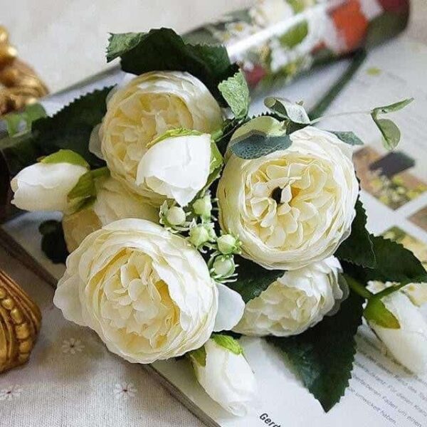 Rose Poems by Marie Davidsson Artificial Flowers White