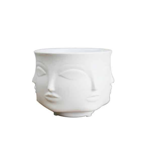 Rubin's Exploration Abstract Vase/Pot Vase Pure White