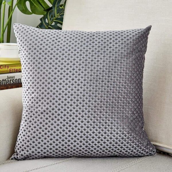 Geometric  Celiné | Embroidery Cushion Pillow Gray / 30x50cm