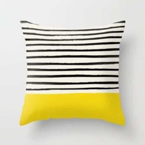 Exploration Black Stripes | Celiné Cushion Pillow 24x24 inch / No