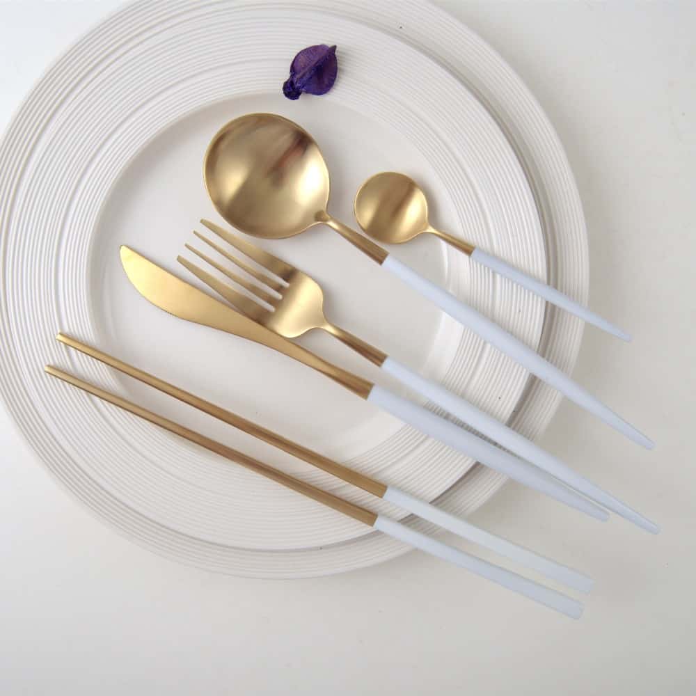 Home Tableware 2 Pairs Silver Tone Stainless Steel Chopsticks